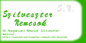 szilveszter nemcsok business card